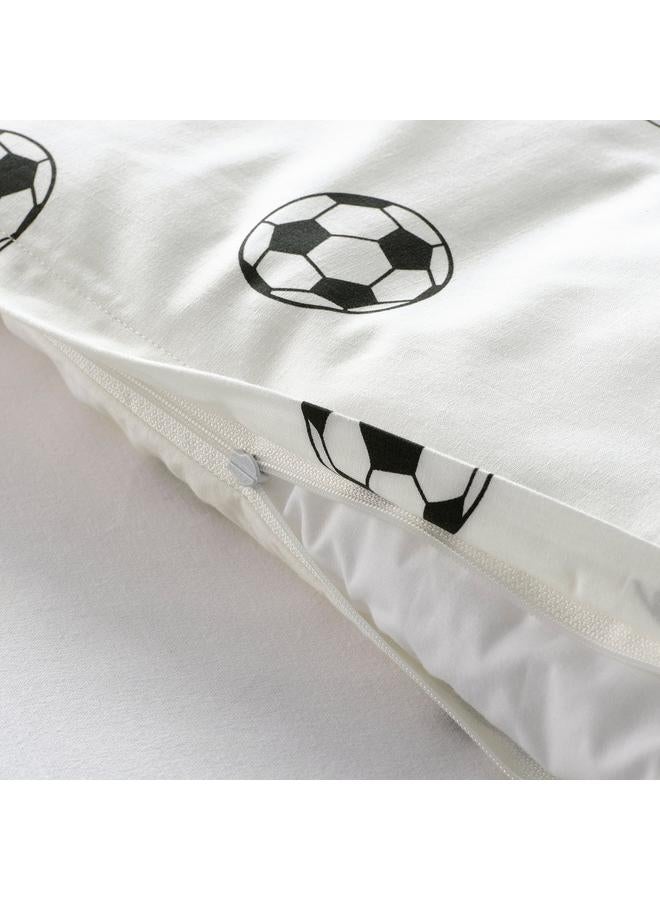 erorex Duvet cover and pillowcase, football pattern, 150x200/50x80 cm - Image 4