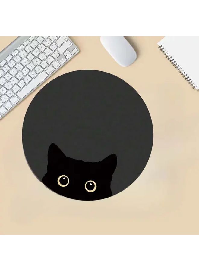 Funny Cat Mouse Pad With Wireless Computer Mouse For Desktop Office Laptop Home Black - Image 3