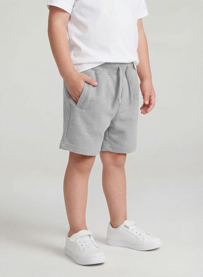 Andrew Scott Boys Girls Kids -Toddler French Terry Cotton Drawstring Shorts | Multi Packs & Colors - Image 3