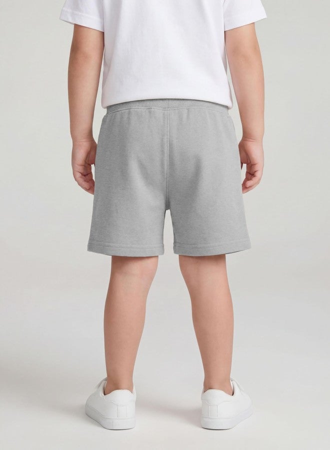 Andrew Scott Boys Girls Kids -Toddler French Terry Cotton Drawstring Shorts | Multi Packs & Colors - Image 4