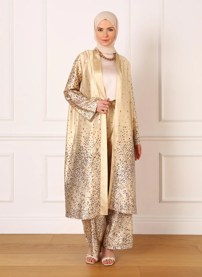 رفقة من مودانيسا Beige Patterned - Suit - Refka