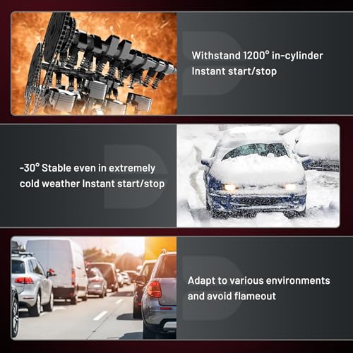 BDFHYK مجموعة BDFHYK من 4 شمعات إشعال مزدوجة إيريديوم متوافقة مع نيسان 2009-2019، متوافقة مع إنفينيتي 2007-2019، متوافقة مع سوزوكي 2009-2012 بديل لـ 9029، 22401JA01B - Image 5