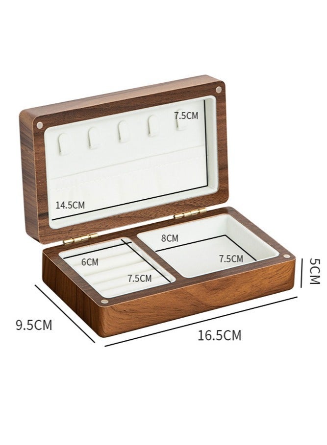 general Jewelry box wooden storage box for storing jewelry rings earrings and necklaces - Image 4
