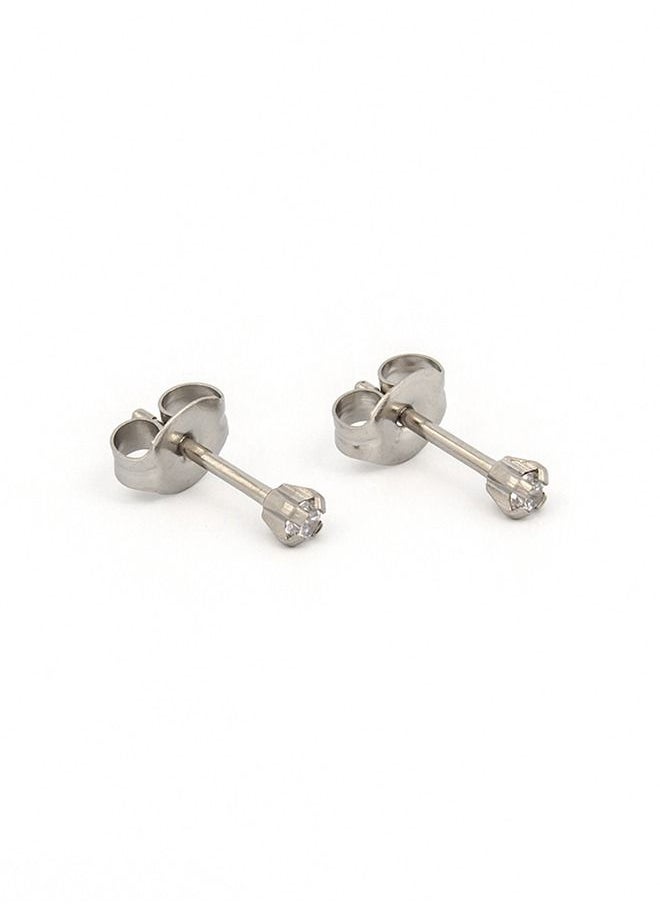 Studex - 2MM Cubic Zirconia Allergy-Free Stainless Steel Ear Studs - Image 1