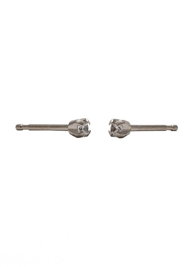 Studex - 2MM Cubic Zirconia Allergy-Free Stainless Steel Ear Studs - Image 1