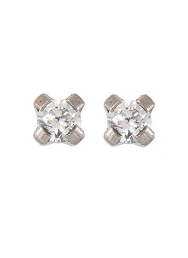 Studex - 2MM Cubic Zirconia Allergy-Free Stainless Steel Ear Studs - Image 1