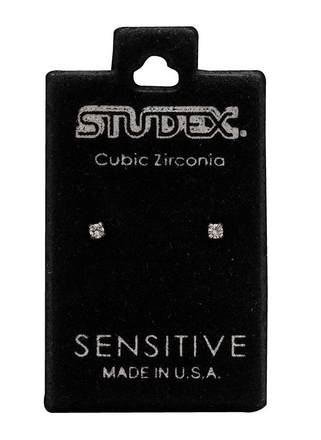 Studex - 2MM Cubic Zirconia Allergy-Free Stainless Steel Ear Studs - Image 1