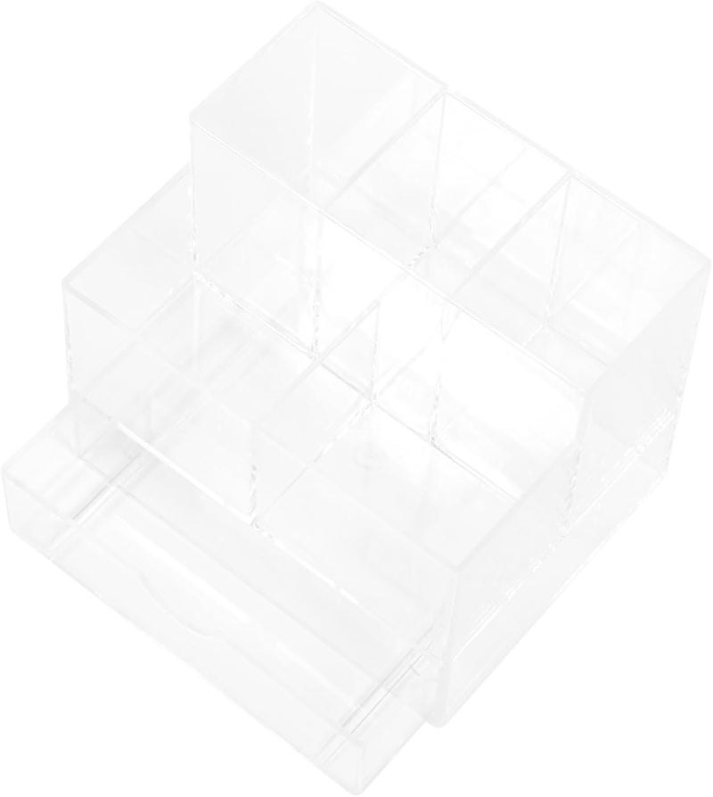 PRETYZOOM Manicure Storage Box with Drawers Desktop Nail Tools Organizer Case for Nail Salon Supply and Home Use and Brush Storage Container - Image 1