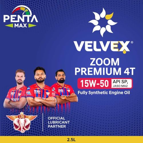 Velvex Zoom Premium 4T 15W-50 Fully Synthetic Motorcycle Oil (2500 ML) | Penta Max Protection for Bikes | Smoother Engine Operation | API SP | Suitable for Royal Enfield - Image 3