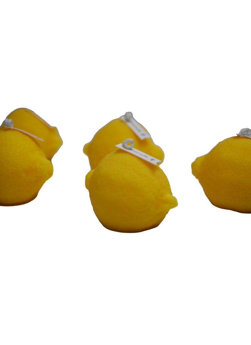 Innovity Lemon-Shaped Soy Candle Set - Refreshing Lime Basil and Citrus Fragrance in Yellow and Orange Colors for Vibrant Home Decor and Aromatherapy Experience  - Image 4