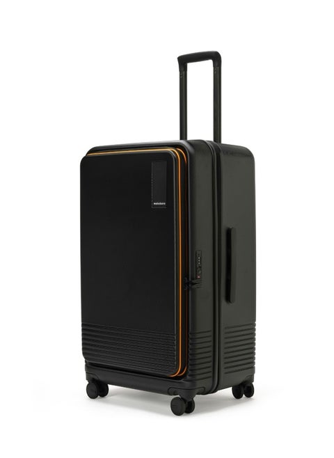 MOKOBARA The Access Trunk Large Luggage Expandable 8 Hinomoto Wheels TSA Lock Trolley for Travels (Black)