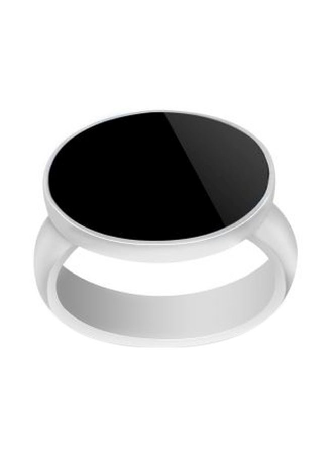 NIBEMINENT Silver Stone Studded Ring
