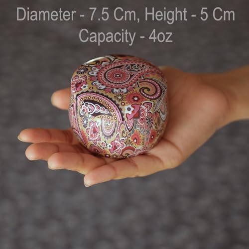 STORE 2508 4Pcs Mandala Design Metal Tin Jar 4oz Empty Candle Jar Containers Storage Box for Candle Making DIY Art & Craft Multicolour - Image 5