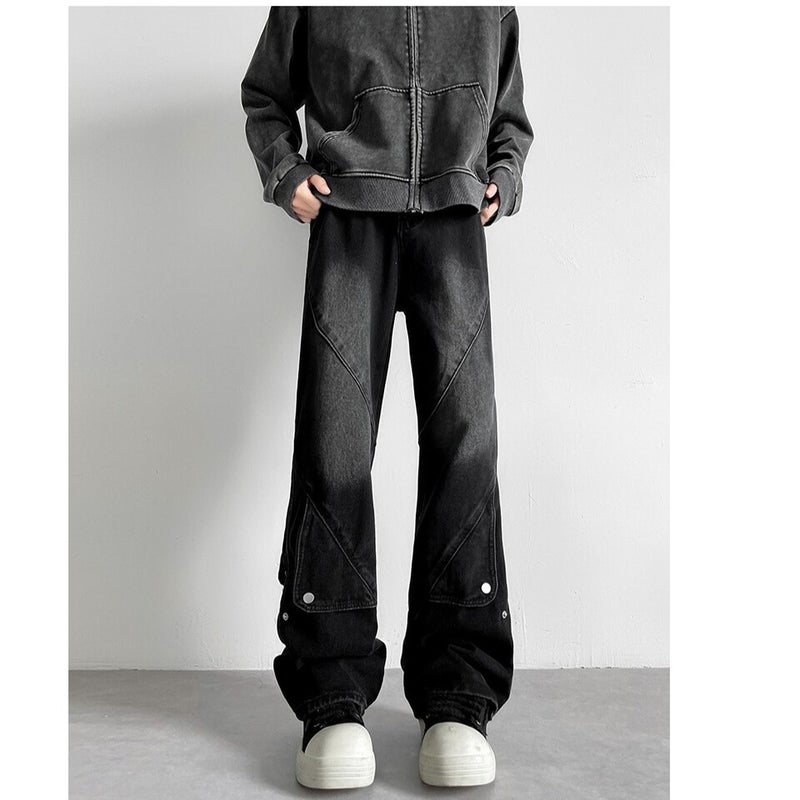 Unisex Classic Denim Jeans Loose Fit Daily Outdoor Wear - Image 4