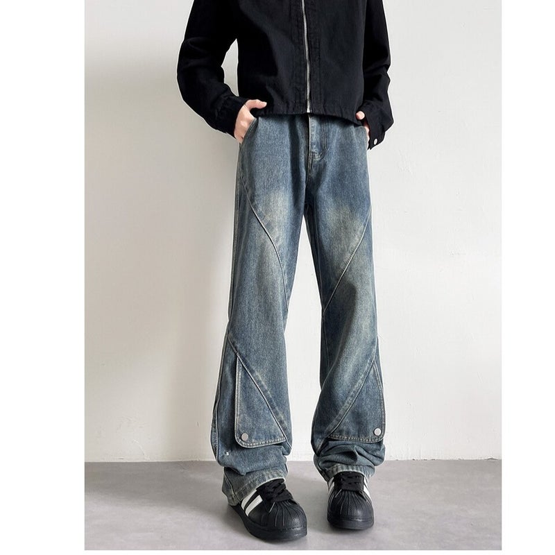 Unisex Classic Denim Jeans Loose Fit Daily Outdoor Wear - Image 2