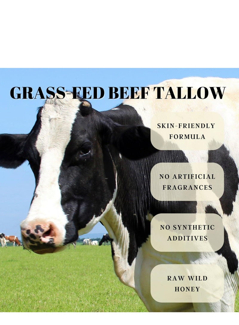 Beef Tallow & Honey Balm – All-Natural Moisturizer Hydrates and Nourishes the Skin, Grass-fed Beef Tallow Honey Balm blend - Ultra-Nourishing Moisturizer for Face, Body & Hands 60g - Image 5