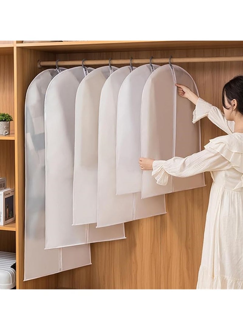 5 Pack Clothes Dust Cover, Hanging Closet Organizers Garment Bags Dust Bags Dress Protector Zippered Suit Covers, Plastic Dust proof Suit Case for Coats Jackets Dresses Dress Shirts Trousers for Storage and Travel (5Pcs, 60cm * 80cm) - Image 4