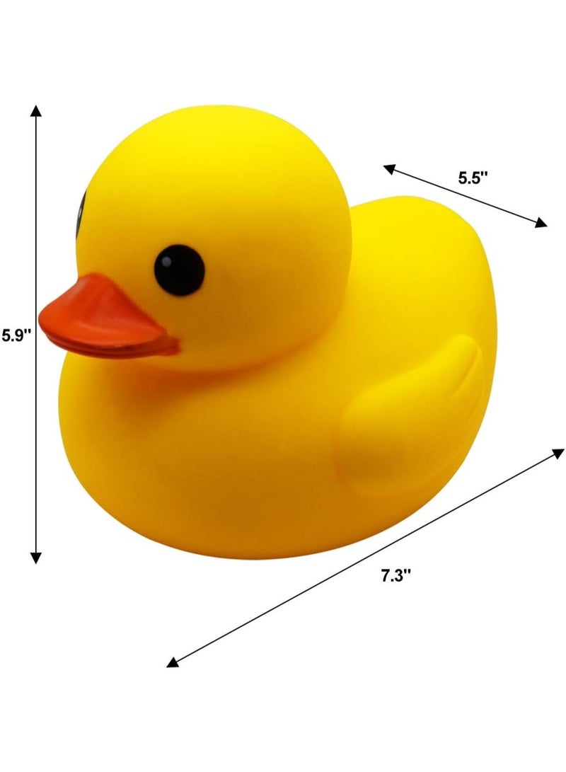 Duck Bath Toy Large Bath Duck Squeak Rubber Duck Baby Shower, 7 Inches - Image 4