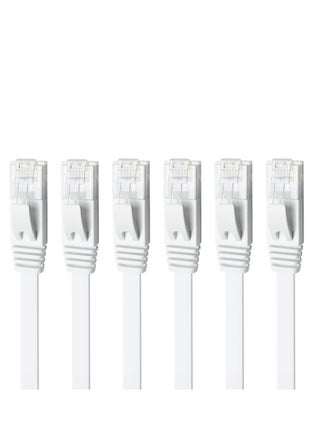 CAT 6 Ethernet Cable, 6 Pack 3ft High Speed Solid Flat CAT6 Gigabit Internet Network LAN Patch Cords, Bare Copper Snagless RJ45 Connector for Modem, Router, Computer - pzsku/ZCF4AC89C1555C07CC964Z/45/_/1713591861/985d891c-93f6-4039-b7f2-c6b90de29716