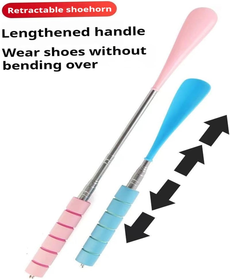 Shoe Horn Long Handle,11.5"-28" Retractable Shoe Horn,Aluminum Shoe Horn For Men Women Kids Seniors