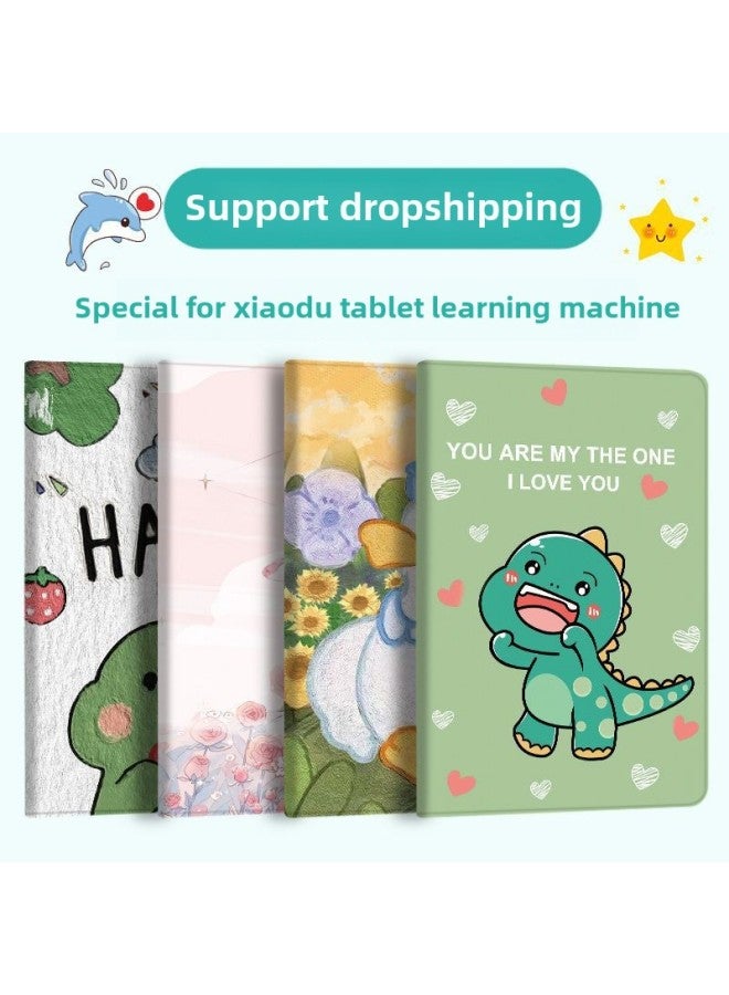 Applicable Small Tablet K16 Protective Case S12 Smart Learning Machine Computer Leather Case G12 Soft Case G16 All-inclusive Cartoon-Color:Animal Park-Applicable Model:Xiaodu Z20plus【 13.3inch 】 - Image 2