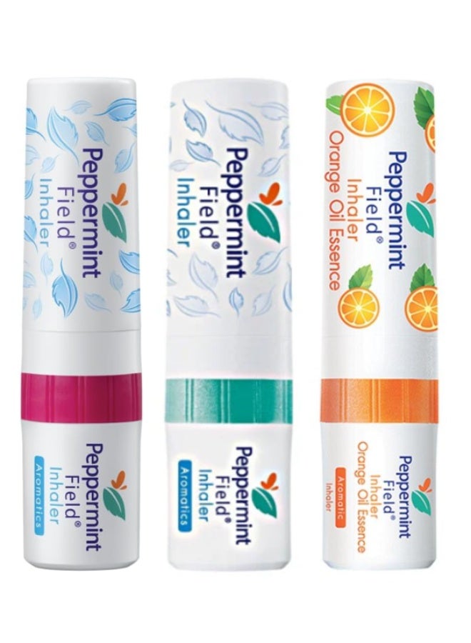 Peppermint Field عبوة بخاخات أنفية عطرية من 3 قطع - متعددة الألوان، 2 مل لكل عبوة | راحة فورية من احتقان الأنف والجيوب الأنفية - Image 1