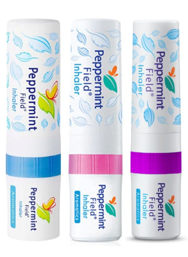 Peppermint Field عبوة بخاخات أنفية عطرية من 3 قطع - متعددة الألوان، 2 مل لكل عبوة | راحة فورية من احتقان الأنف والجيوب الأنفية - Image 2
