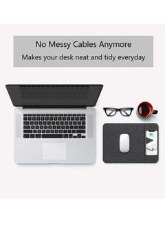 Excefore Fast Wireless Charging Mouse Pad 15W Qi Certified Fabric Case Friendly Large Wireless Charger Gaming Mouse Mat for iPhone 14/13/12 Pro/Xs/X/8/11 Samsung S10 Note 10 Gogle Pixel 4/3 XL  - Image 3