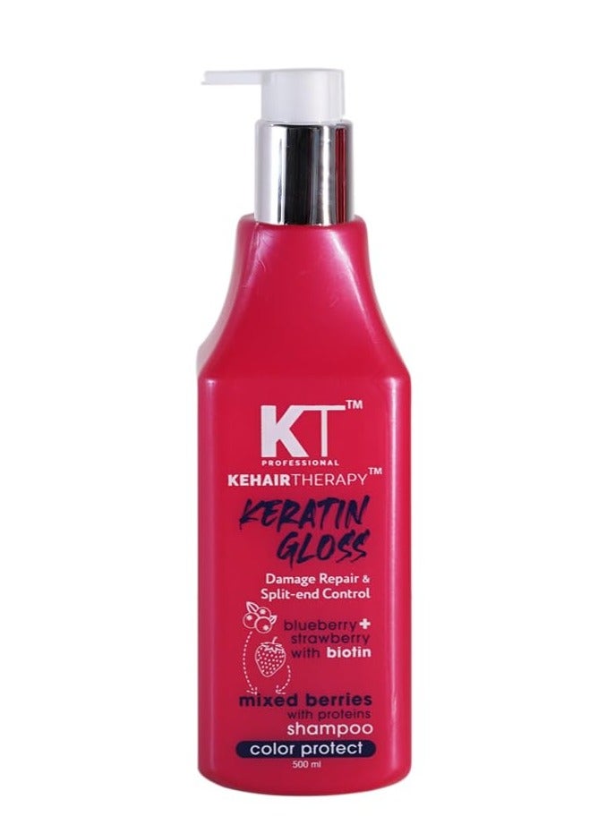KT Professional Keratin Gloss. Damage Repair Split End Control Shampoo Sulfate Free Paraben Free For Protect - Image 1