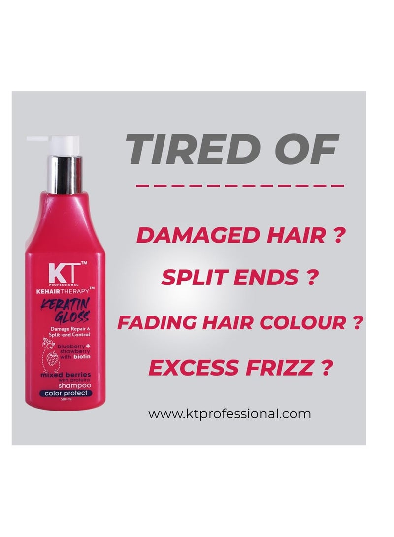 KT Professional Keratin Gloss. Damage Repair Split End Control Shampoo Sulfate Free Paraben Free For Protect - Image 2