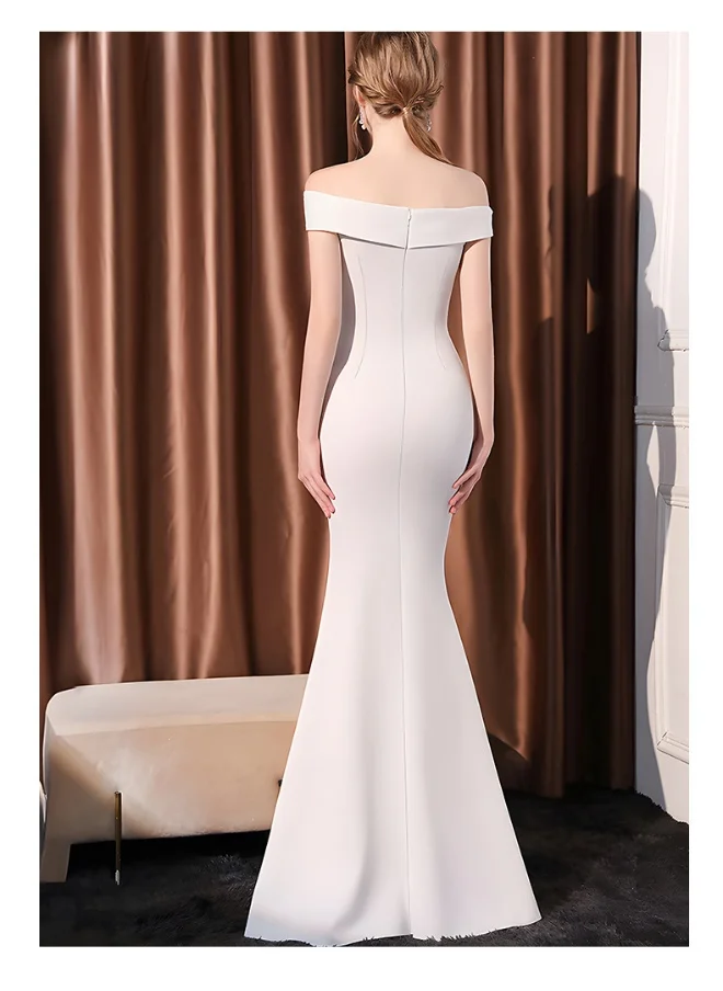 Madam Uniq Elegant Off-Shoulder Mermaid Evening Gown