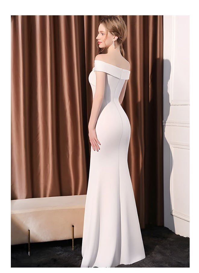 Madam Uniq Off-Shoulder White Dress  - Image 3