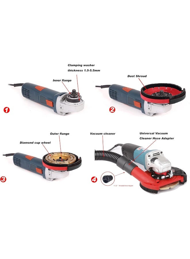 Aidelife Expert Surface Grinding Dust Shroud for Angle Grinders 115mm/125mm  - Image 3