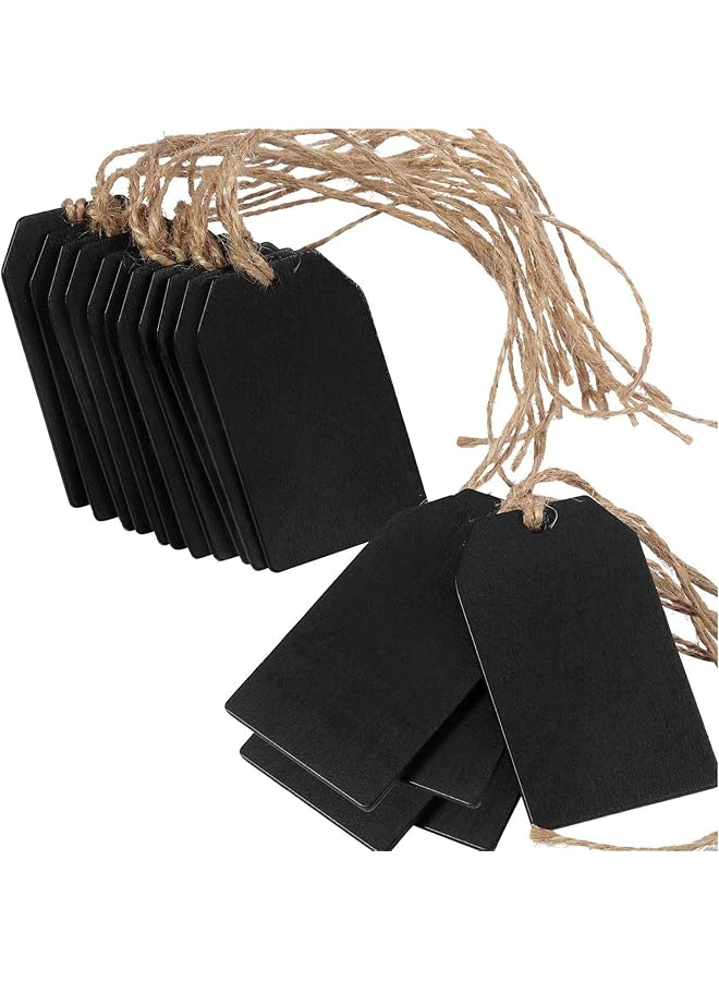 X spring Chalkboard Tags 48 Pcs Mini Erasable Chalkboards Hanging Chalkboard Labels Mini Chalkboard Signs For Markers And Chalks For Message Board Signs Diy Craft Food Labels Wedding Parties - Image 1