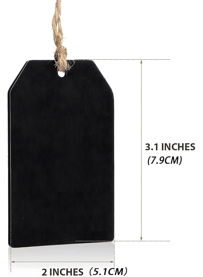 X spring Chalkboard Tags 48 Pcs Mini Erasable Chalkboards Hanging Chalkboard Labels Mini Chalkboard Signs For Markers And Chalks For Message Board Signs Diy Craft Food Labels Wedding Parties - Image 5