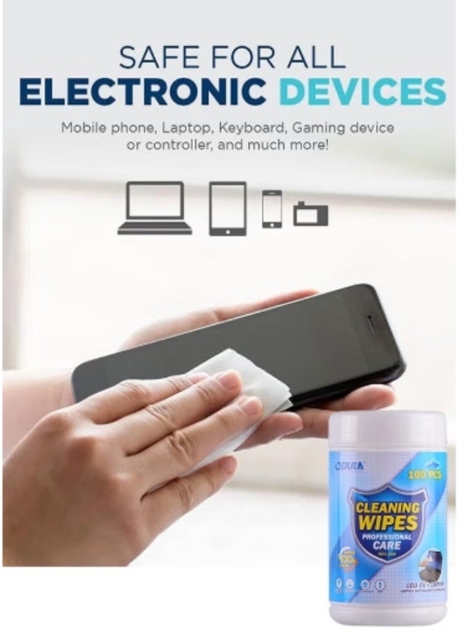 Opula Screen Cleaning Antibacterial Wipes 88Pcs,Monitor Wipes Pre-Moistened Computer Screen Wipes Electronics Cleaning Wipes for Camera Smart Watch Eyeglasses Tablets Lenses Laptop Screen Phones TV LCD Cleaner Wipes - Image 3