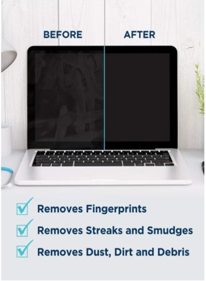 Opula Screen Cleaning Antibacterial Wipes 88Pcs,Monitor Wipes Pre-Moistened Computer Screen Wipes Electronics Cleaning Wipes for Camera Smart Watch Eyeglasses Tablets Lenses Laptop Screen Phones TV LCD Cleaner Wipes - Image 5