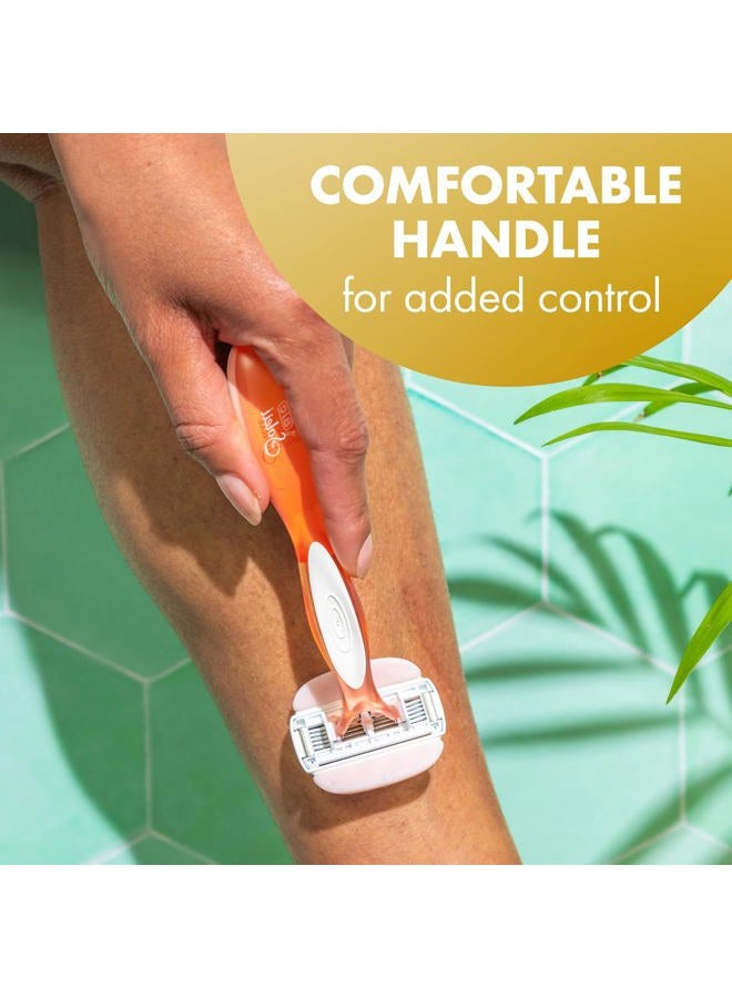 Bic Soleil Glide Disposable Razors for Women, 5 Blades With Shea Butter Moisture Strip For a Smooth Glide, 2 Piece Womens Razor Set - Image 5