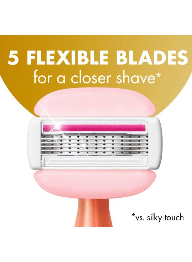 Bic Soleil Glide Disposable Razors for Women, 5 Blades With Shea Butter Moisture Strip For a Smooth Glide, 2 Piece Womens Razor Set - Image 3
