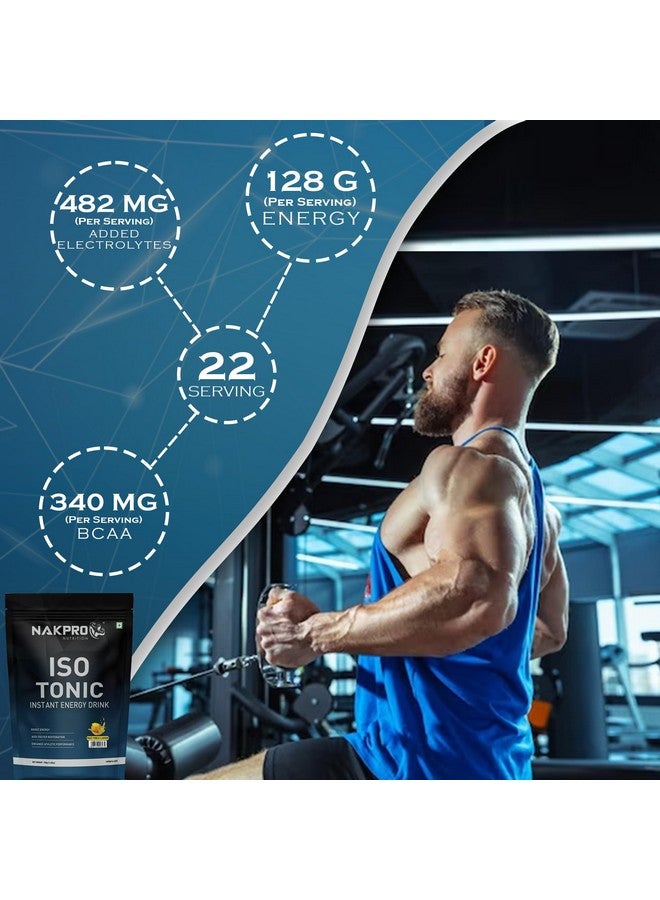 NAKPRO Isotonic Instant Energy Drink | 482mg Electrolytes, 128g Energy, 340mg BCAA per serving, Instant Hydration Electrolytes (750g, Fruit Punch) - Image 4