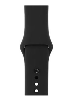 PROMASS Solid Silicone Replacement Band For Apple Watch Series 5/4/3/2/1 Black  - Image 1