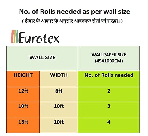 Eurotex Peel and Stick Wallpaper, Self Adhesive DIY Wall Sticker for Bedroom Hall Living Room Kitchen Home & Office, PVC Coated & Waterproof Surface Scratch Resistant – 45 x 1000cm - Image 3