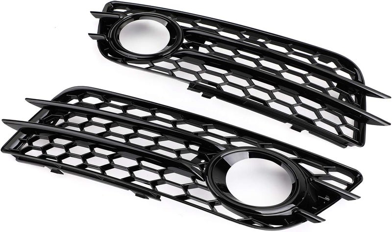 Topteng Honeycomb Style Fog Light Grill Bumper for Audi A4 S-LINE (2008-2012) & Audi S4 (2008-2012) - Image 1