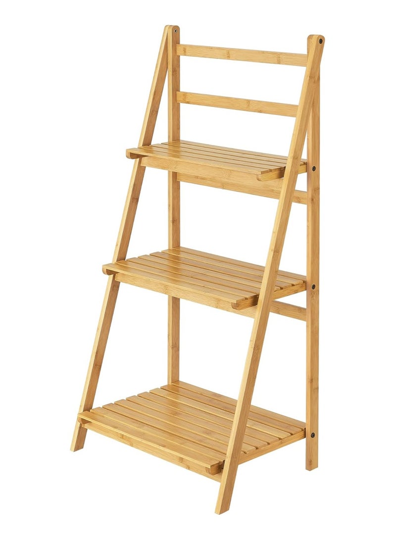DubaiGallery Bathroom Shelf - Bamboo - Ladder Shelf - With 3 Shelves - Stylish Loom - Image 1