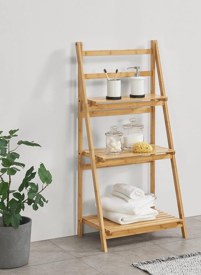DubaiGallery Bathroom Shelf - Bamboo - Ladder Shelf - With 3 Shelves - Stylish Loom - Image 4