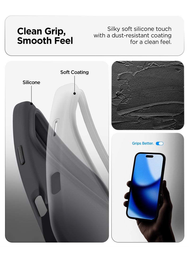 Spigen Silicone Fit MagFit for iPhone 17 Pro Max MagSafe Case Cover - Black - Image 3