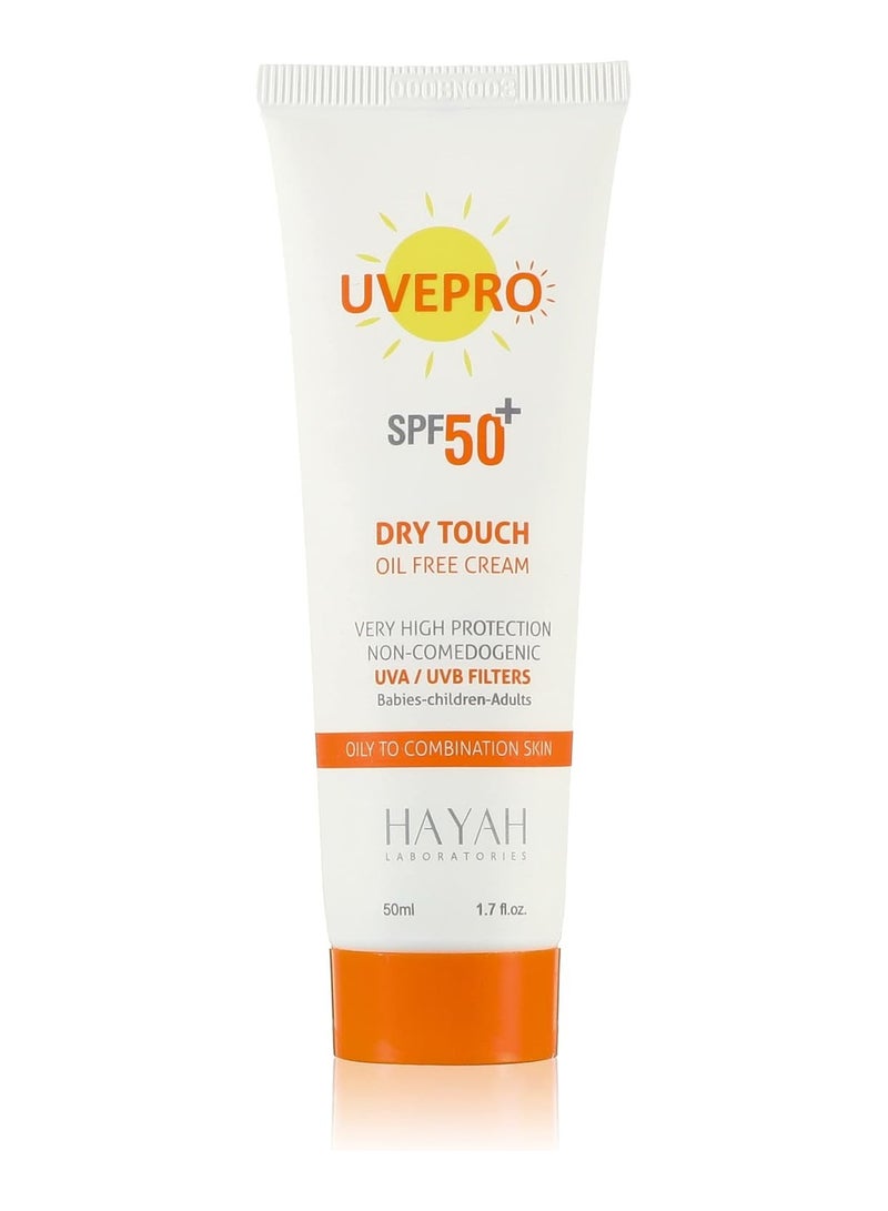 Hayah Uvepro SPF 50+ Dry Touch Oil Free Cream Clear 50ml - Image 2