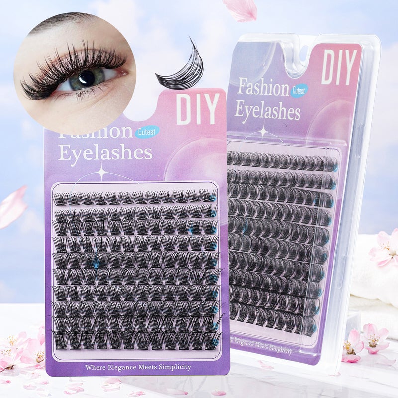 رموش كاذبة سميكة طبيعية DIY العنقود رموش مقسمة رموش واحدة العنقود رموش كاذبة - Image 3