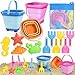 Dreamon Beach Toys for Kids 310 Collapsible Sand Castle Toys for Beach Include 3 Pack Foldable Buckets Shovels Molds and Storage Mesh Bag Sandbox Travel Toy for Toddlers Kids - Image 4