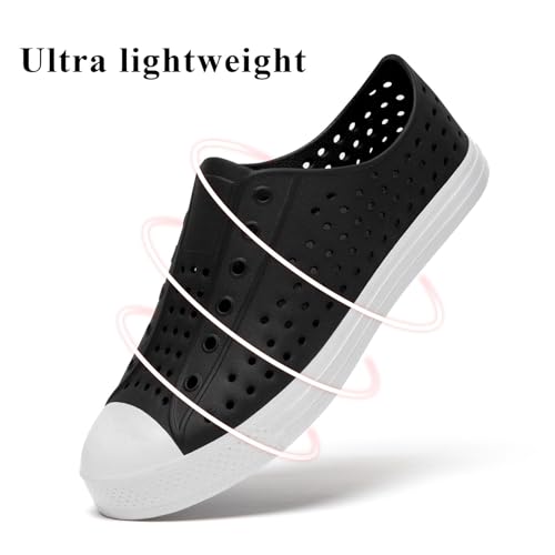 SAGUARO Mens Garden Shoes for Women Breathable Slip-On Gardening Clogs Quick Dry Non-Slip Water Shoe Outdoor Beach Sandals Aero XVII Black 8.5 Women/6.5 Men - Image 2
